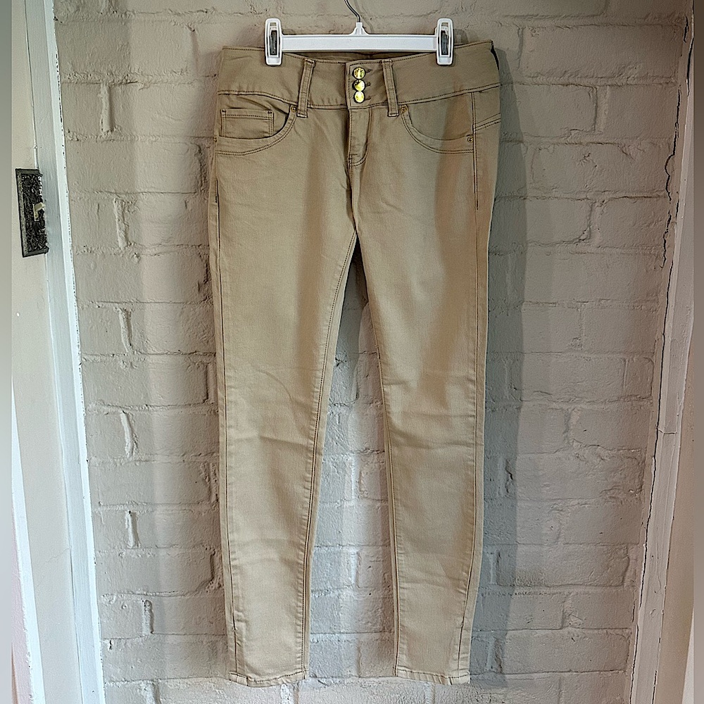 VIP Jeans size 7/8 beige tan khaki pants